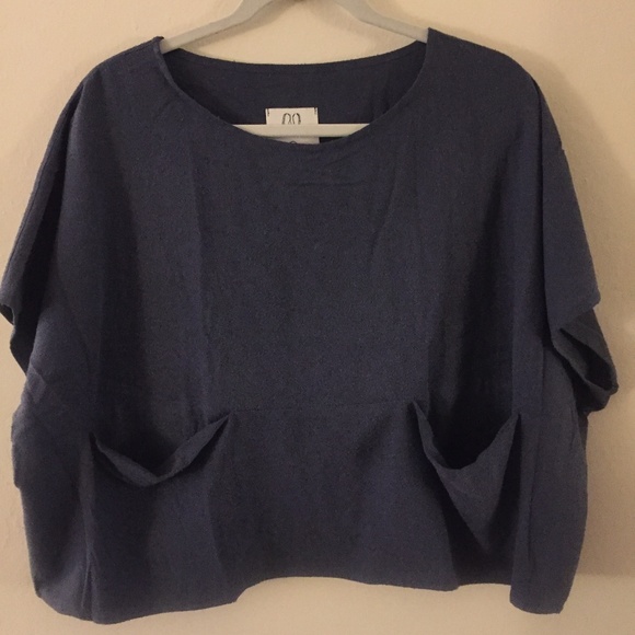 Jamie + The Jones Tops - Jamie + The Jones Pocket Box Top in Slate XS